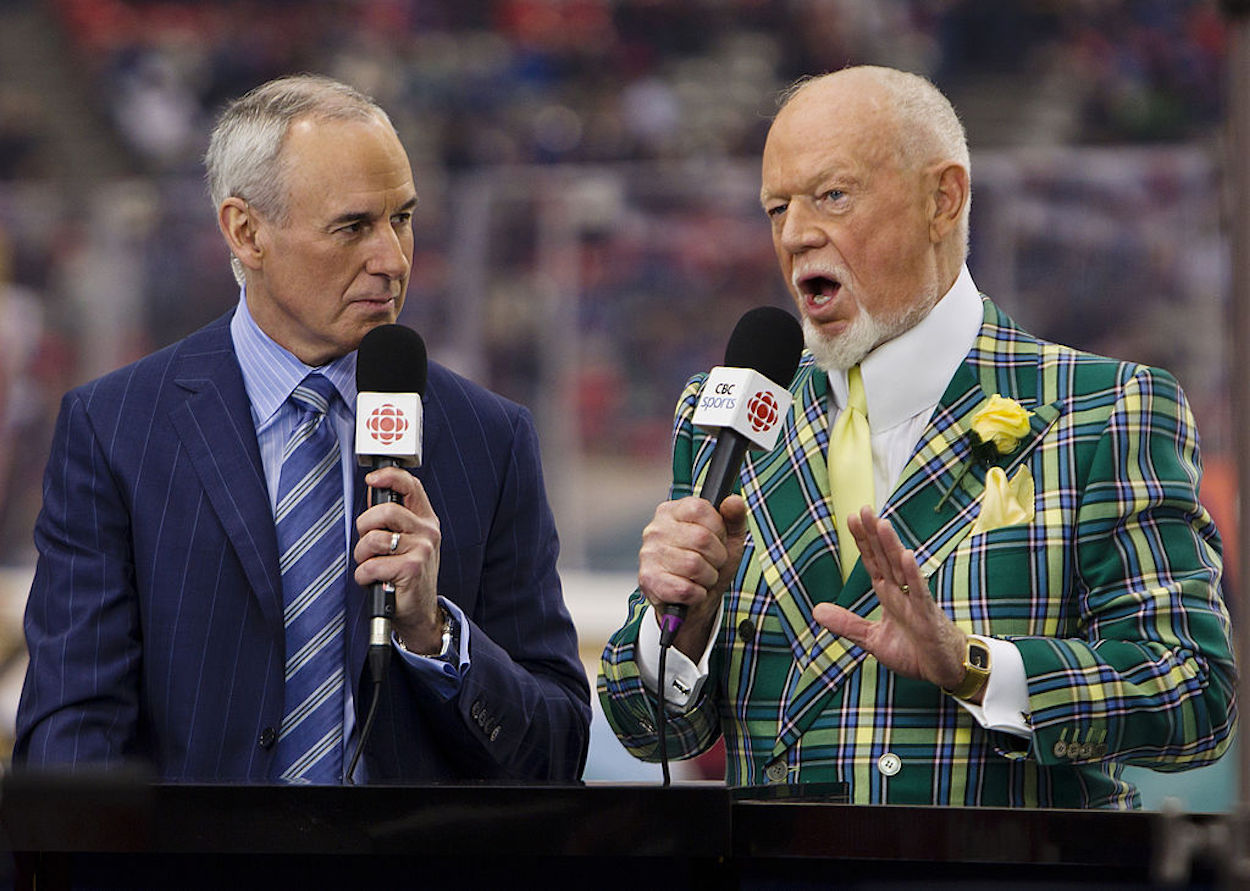 Ron MacLean (L) and Don Cherry (R) were a dynamic media duo.