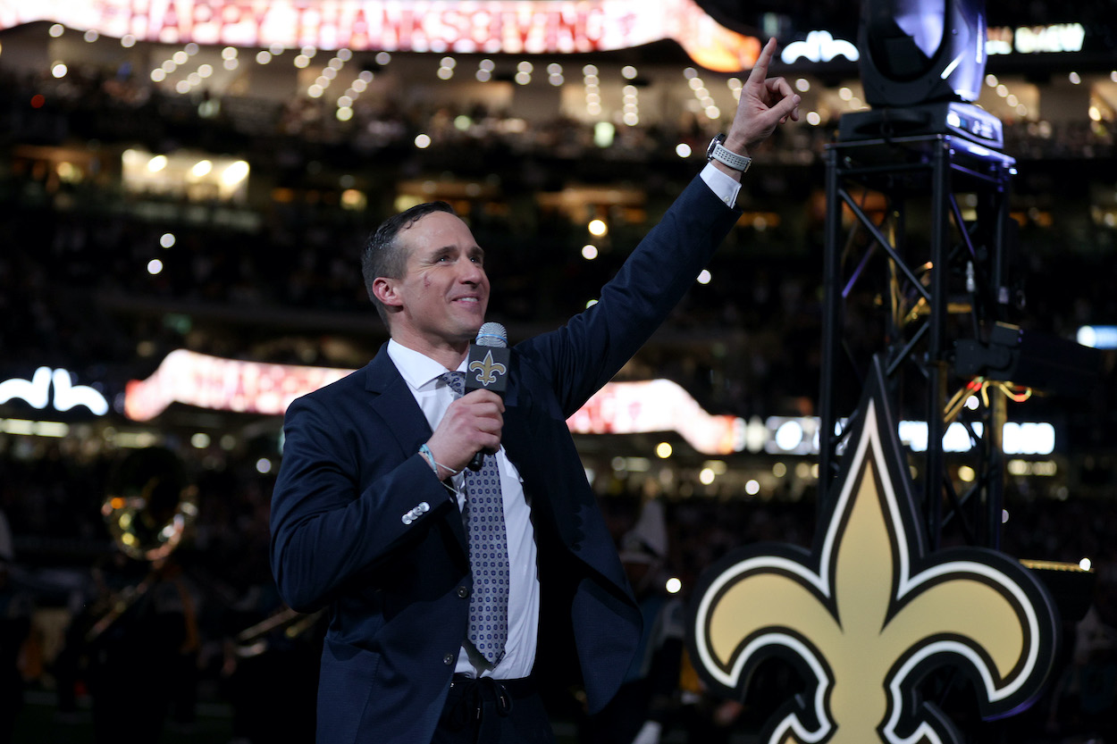 Former New Orleans Saints quarterback Drew Brees who recently hinted at an NFL comeback.