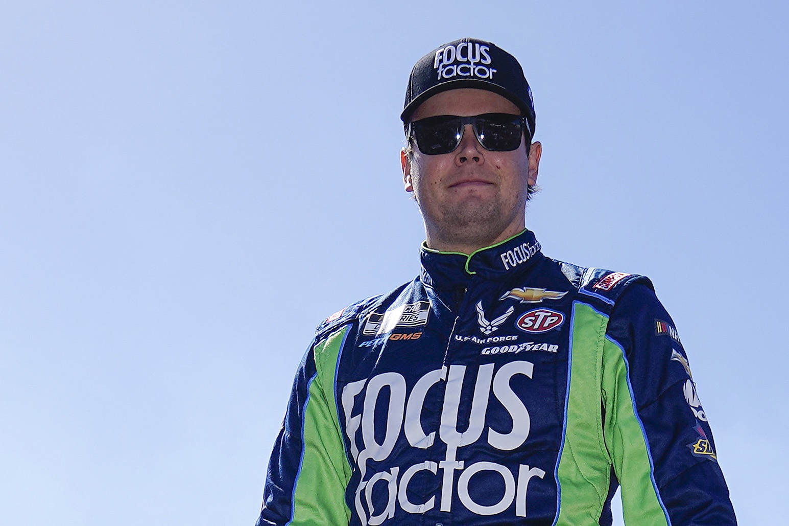 Erik Jones walks onstage during driver intros prior to the NASCAR Cup Series Toyota Owners 400 at Richmond Raceway on April 3, 2022.