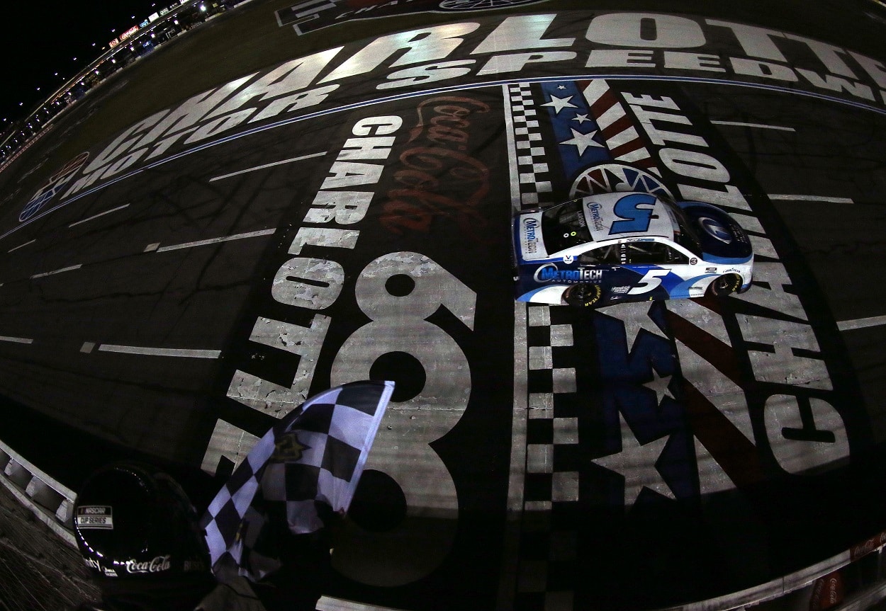 Hendrick Motorsports driver Kyle Larson wins the 2021 NASCAR Cup Series Coca-Cola 600 at Charlotte Motor Speedway