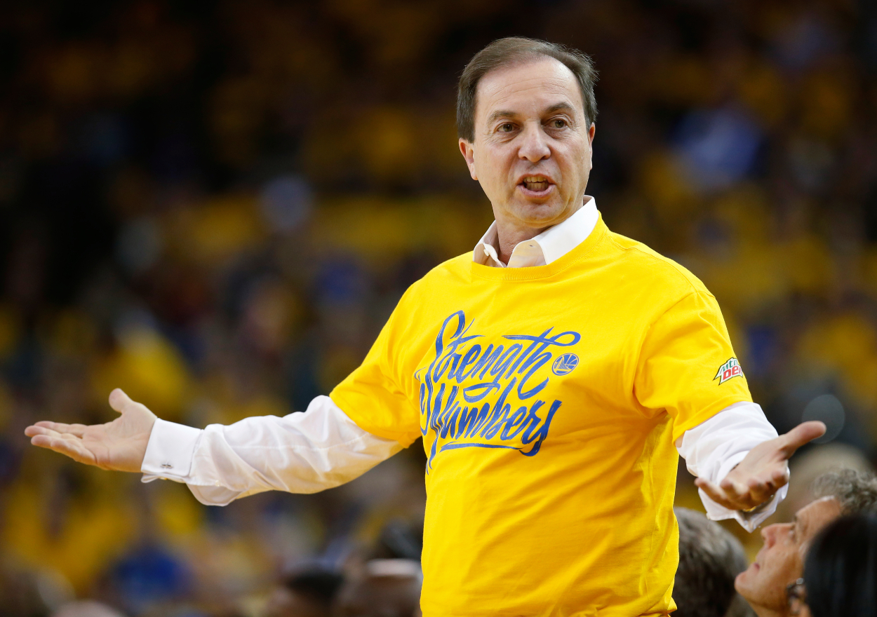 Golden State Warriors governor Joe Lacob during the 2018 Western Conference Finals.