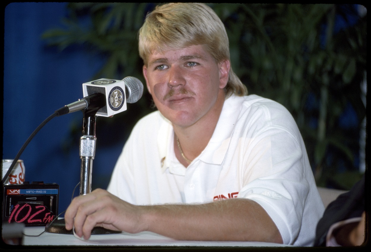 John Daly at a 1991 PGA Championship press conference