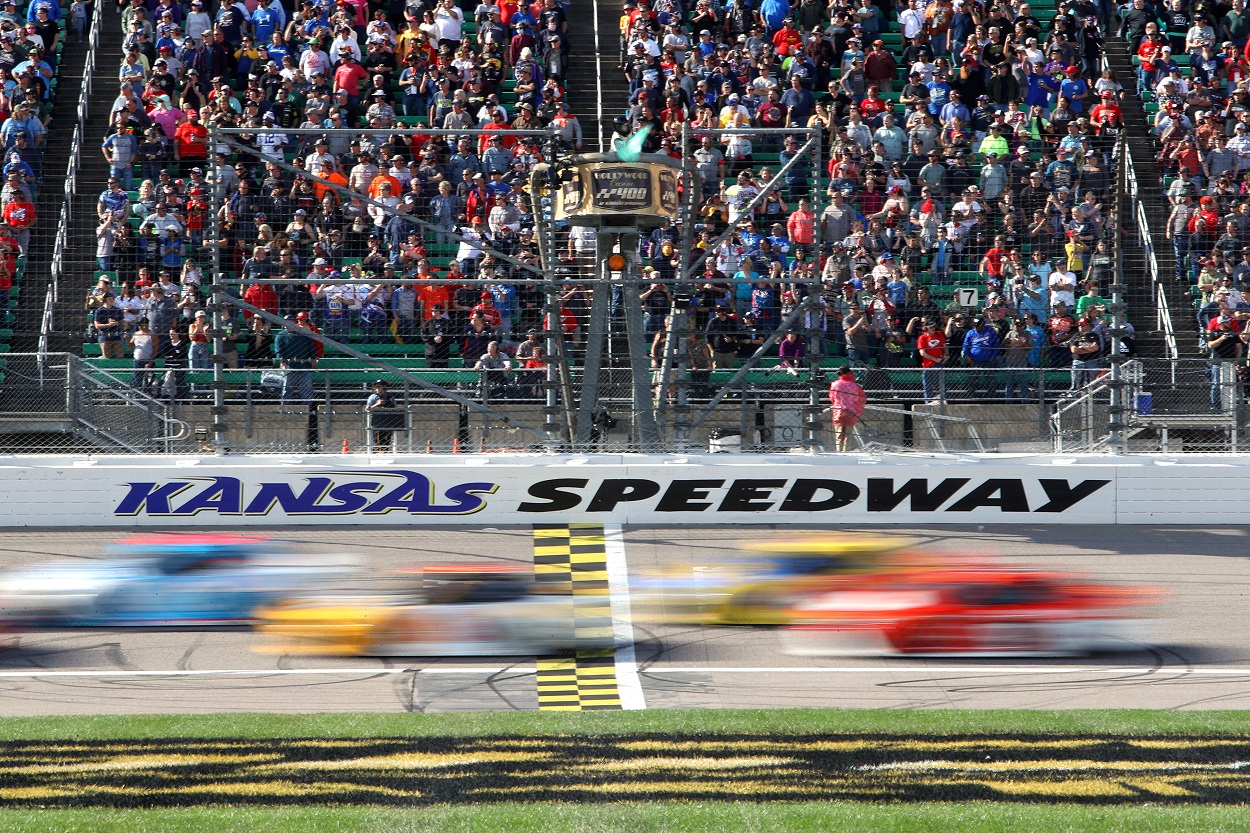 Kansas Speedway logo during the 2021 NASCAR Cup Series Hollywood Casino 400