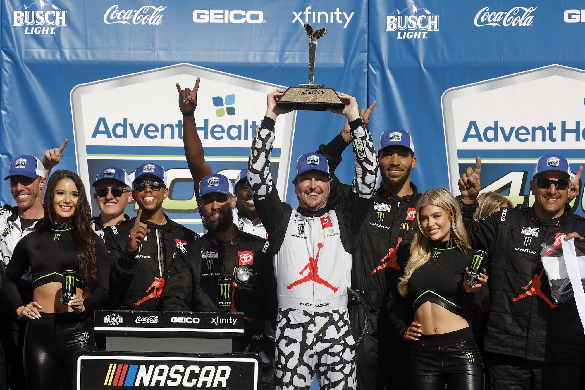 Kurt Busch celebrates