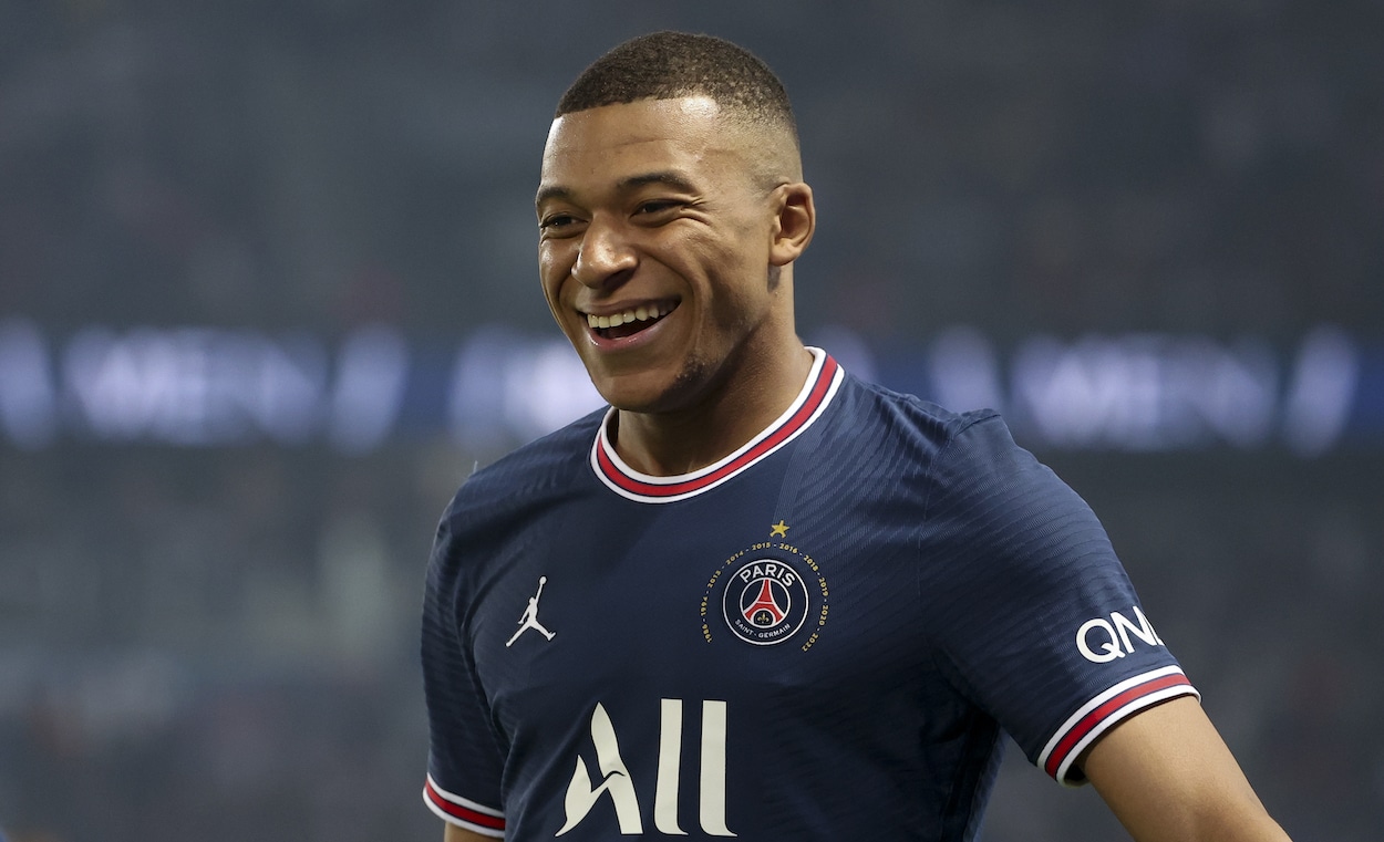 Kylian Mbappe in 2022 before he decided to re-sign with PSG over LaLiga side Real Madrid.