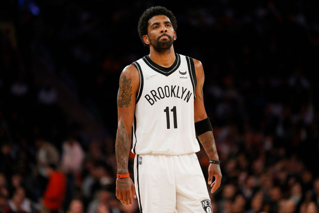 Kyrie Irving during a Brooklyn Nets game.