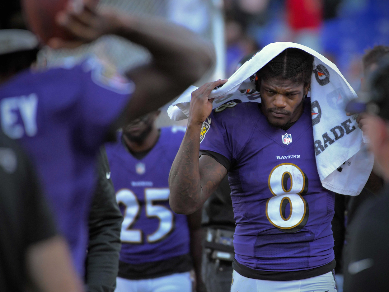 Quarterback Lamar Jackson who is in line for a big new contract extension from the Baltimore Ravens.