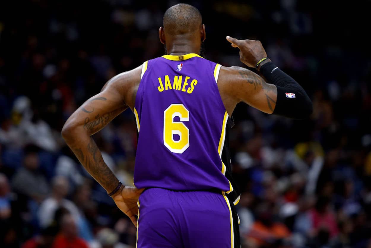 LeBron James during a Los Angeles Lakers game.