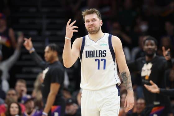 Dallas Mavericks superstar Luka Doncic against the Phoenix Suns in the NBA Playoffs in May 2022
