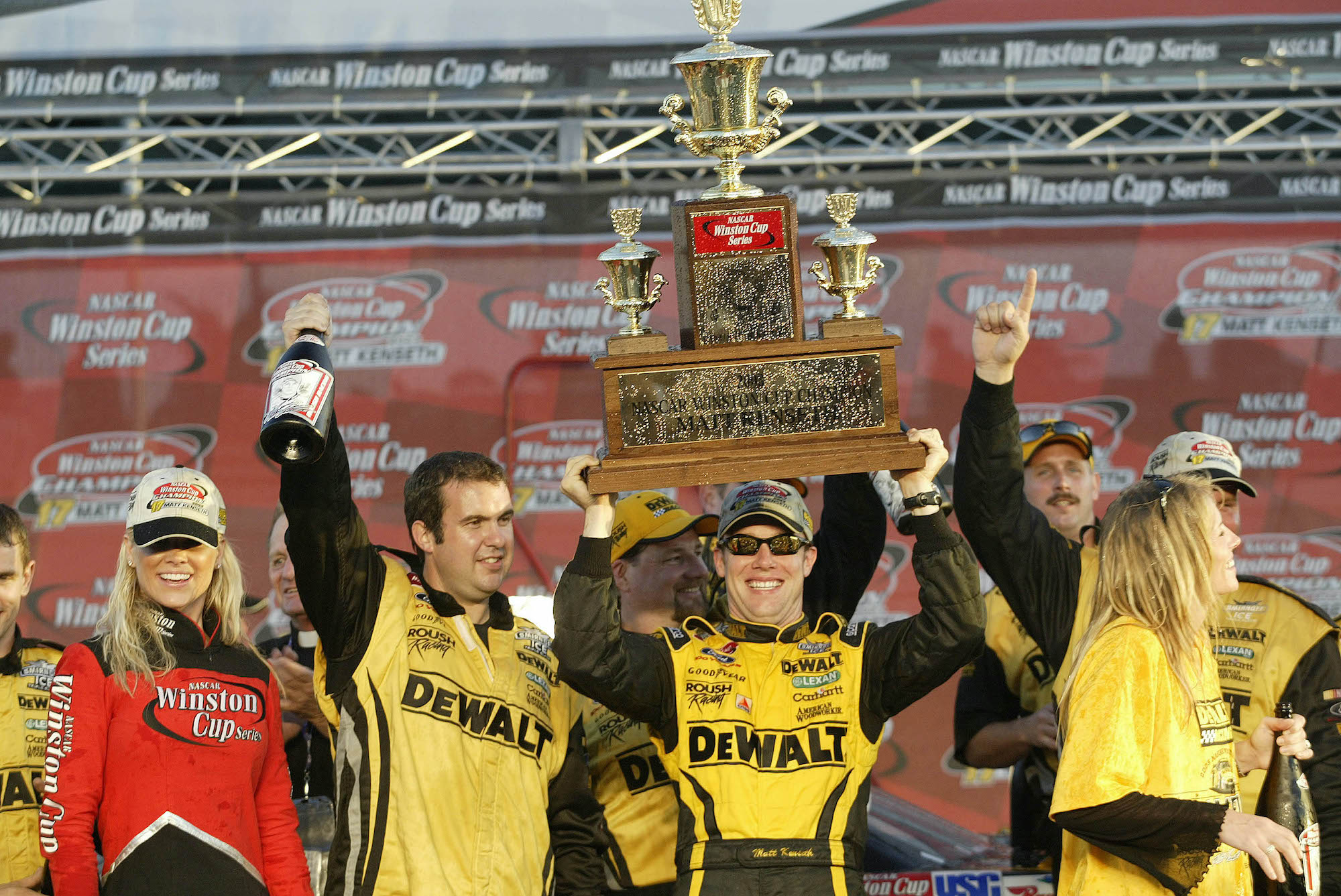 Matt Kenseth celebrates