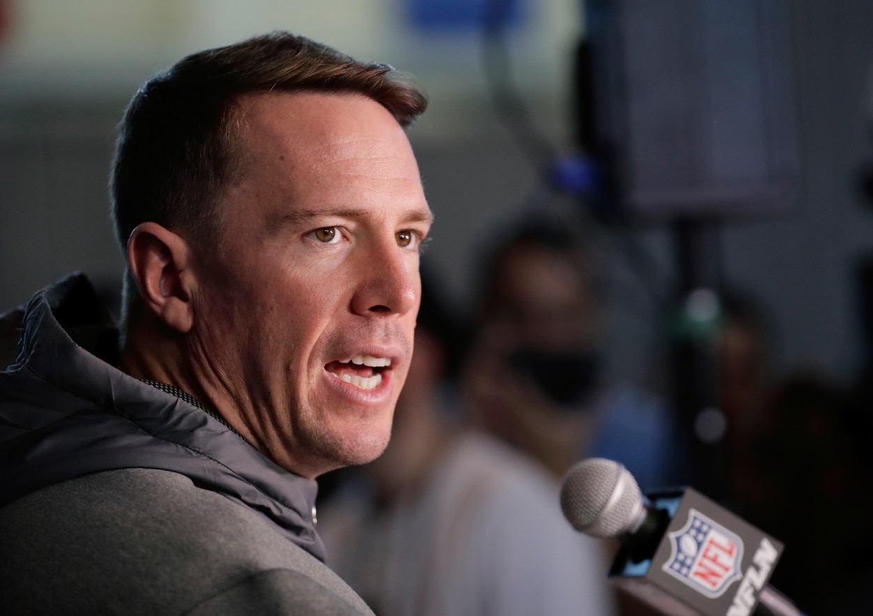 New Indianapolis Colts quarterback Matt Ryan during his tenure with the Atlanta Falcons in 2017.