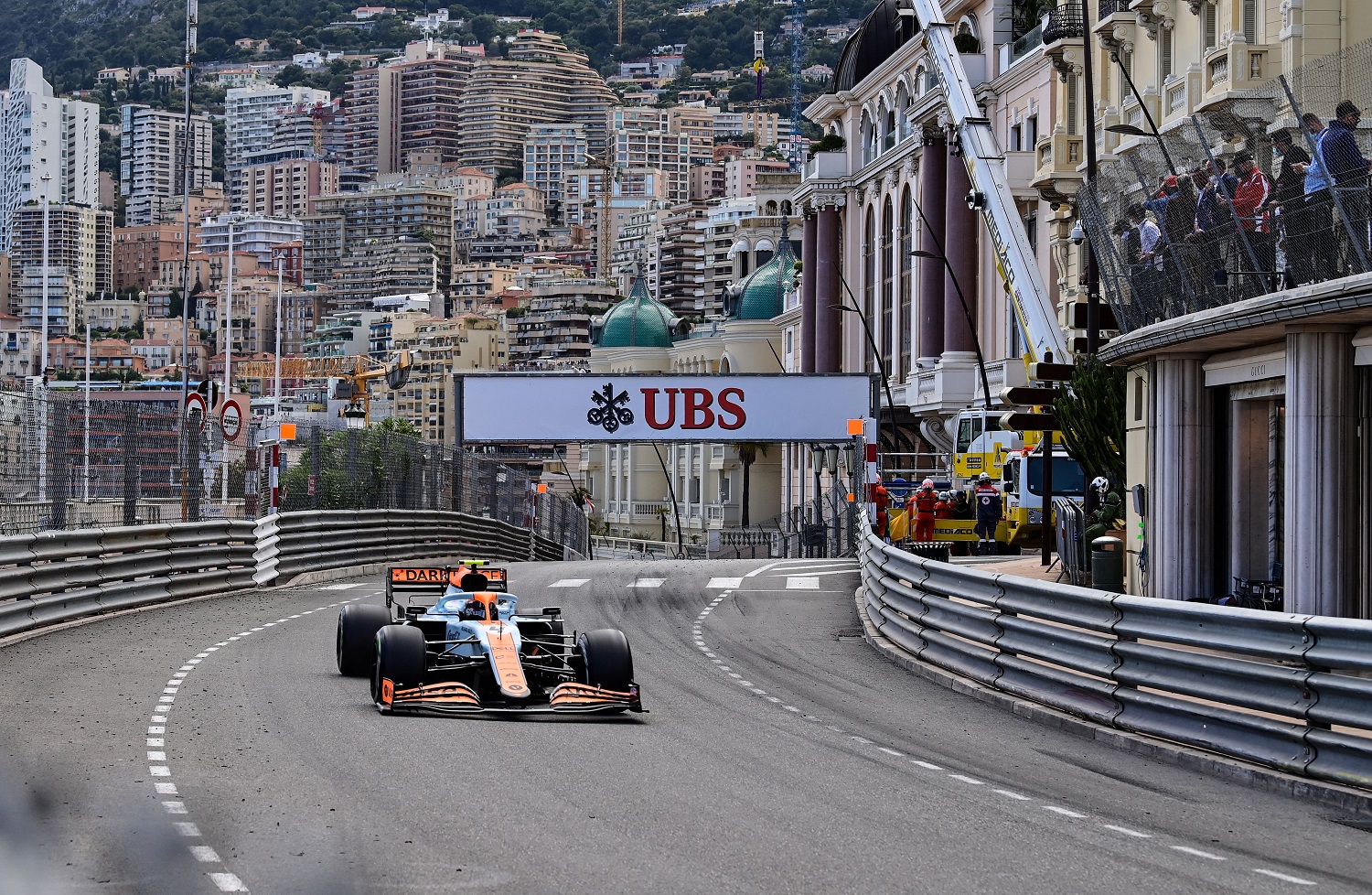 Lando Norris drives during the Formula 1 Monaco Grand Prix on May 23, 2021.