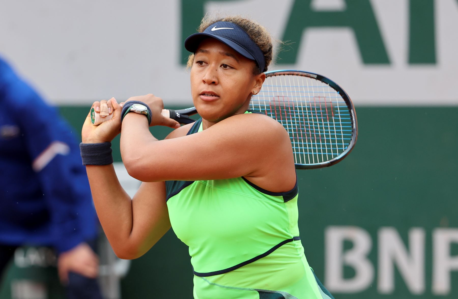 Naomi Osaka of Japan during Day 2 of the French Open 2022 in Paris
