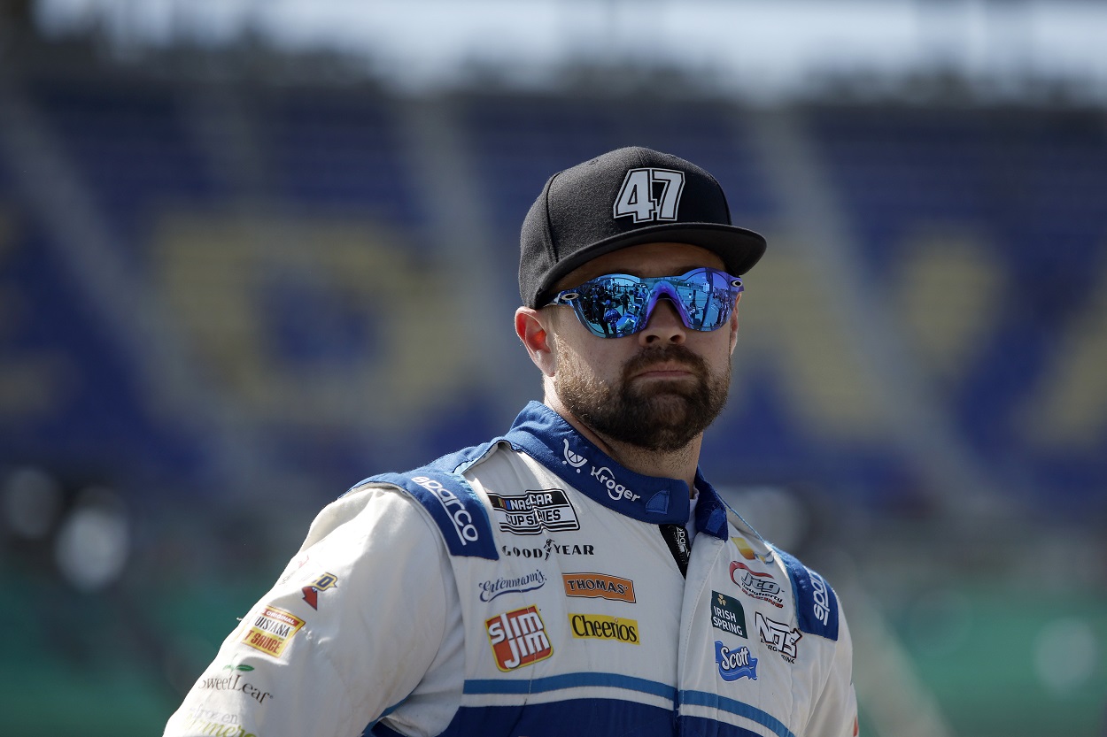 Ricky Stenhouse Jr. during practice for the 2022 NASCAR Cup Series AdventHealth 400 at Kansas Speedway