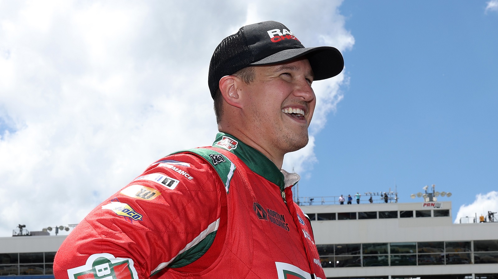 Ryan Preece looks on during qualifying for the NASCAR Xfinity Series Alsco Uniforms 300 at Charlotte Motor Speedway on May 27, 2022.