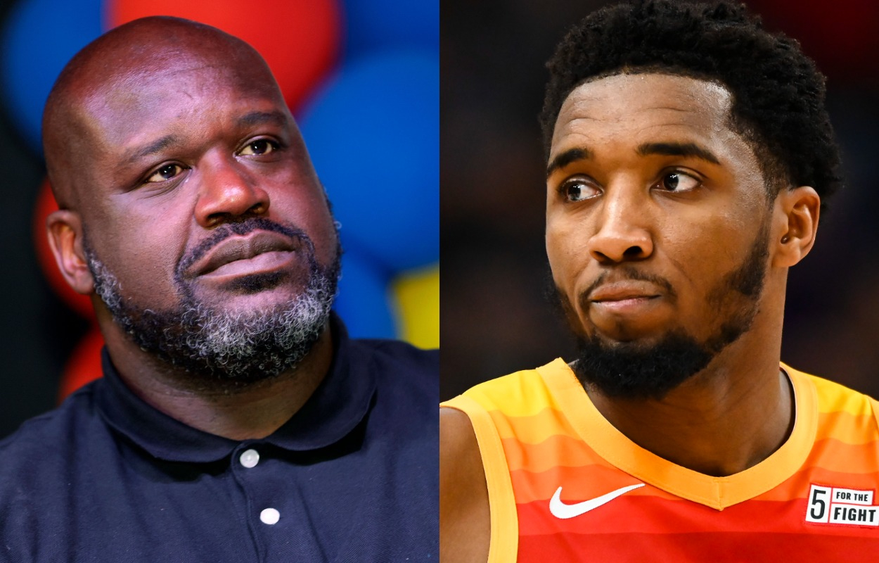 NBA legend Shaquille O'Neal and Utah Jazz star Donovan Mitchell.