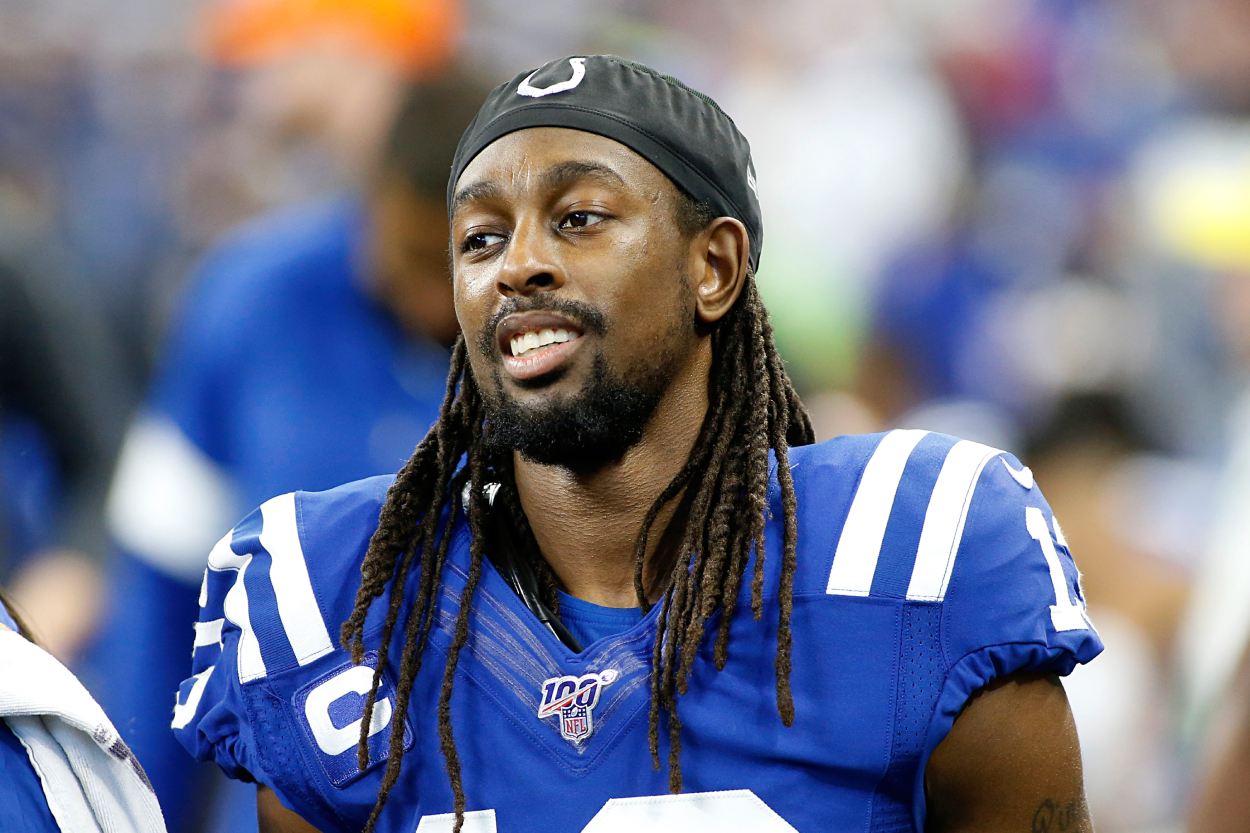 Indianapolis Colts wide receiver T.Y. Hilton during a game in 2019.
