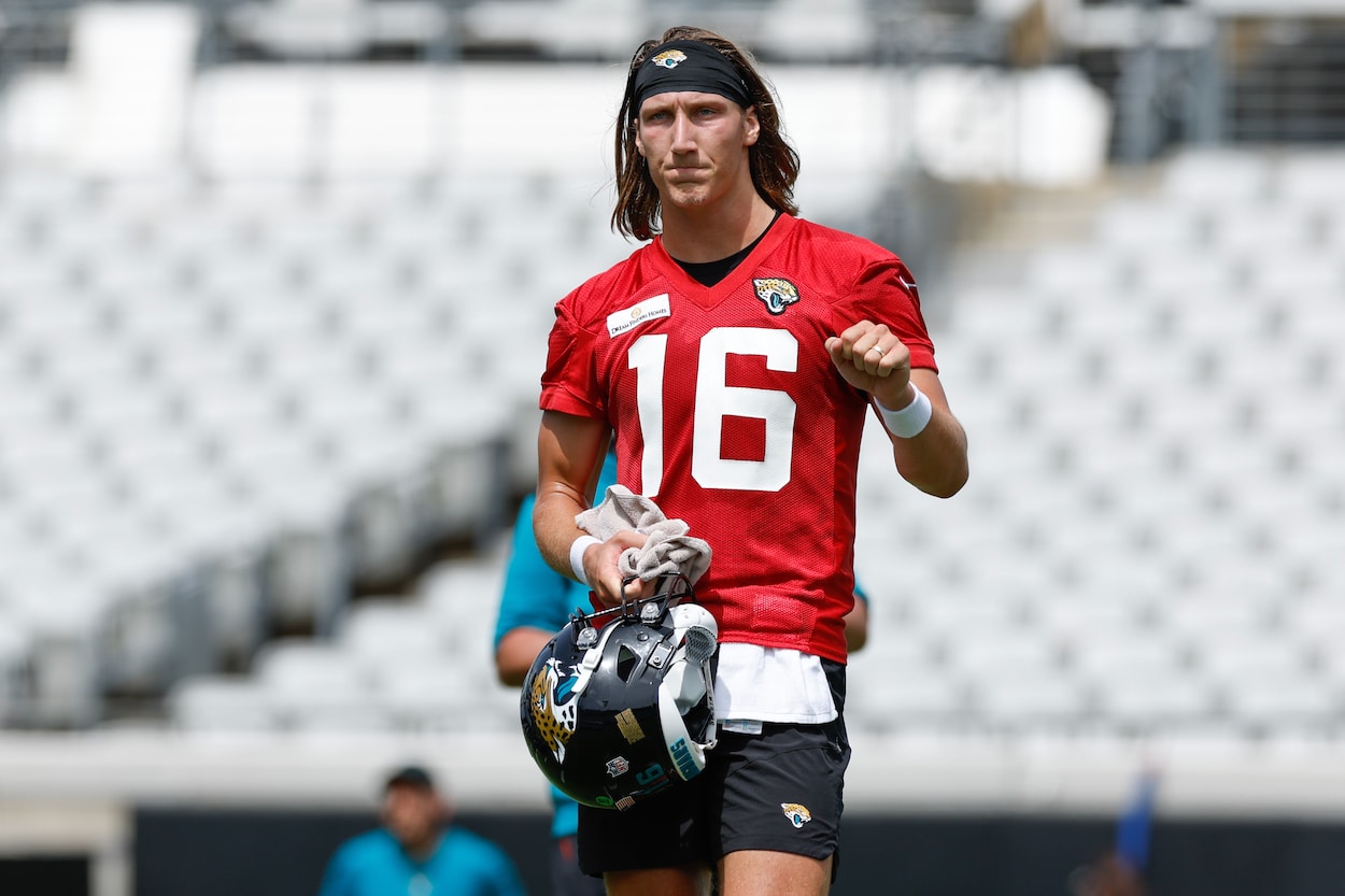 Jacksonville Jaguars Quarterback Trevor Lawrence during Jacksonville Jaguars OTA Offseason Workouts.