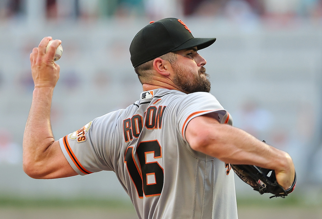 Carlos Rodon pitches for the San Francisco Giants