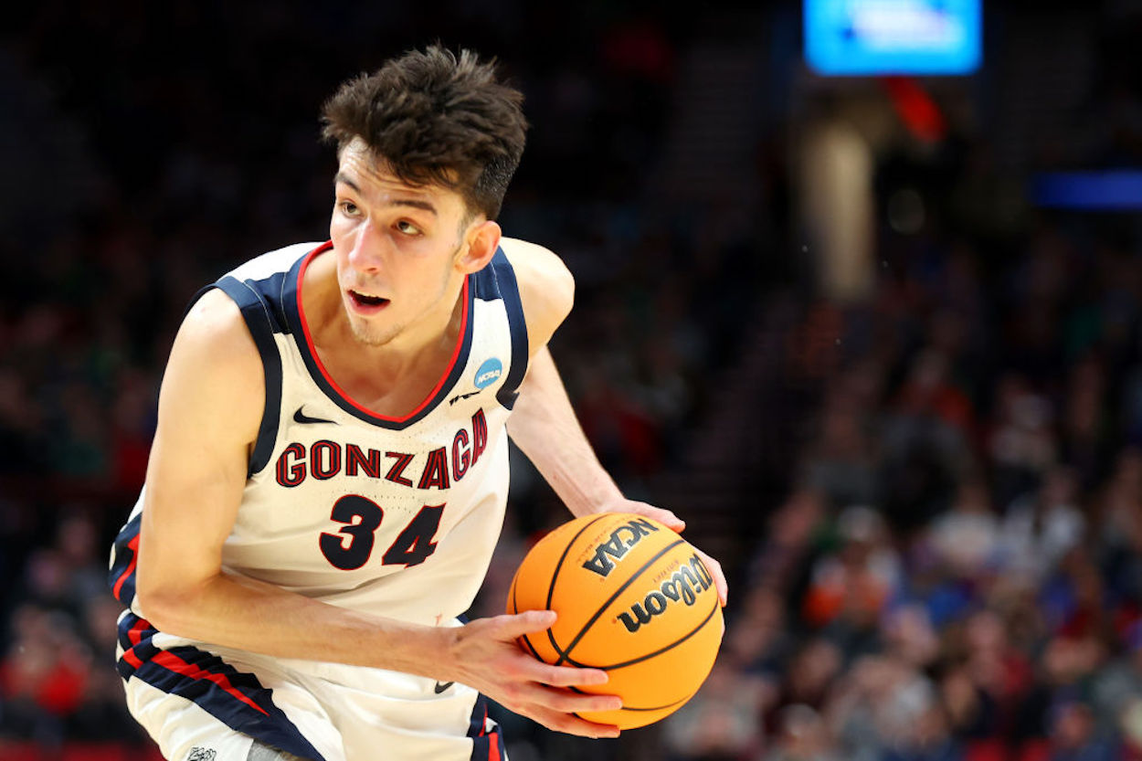 Chet Holmgren during an NCAA Tournament game.