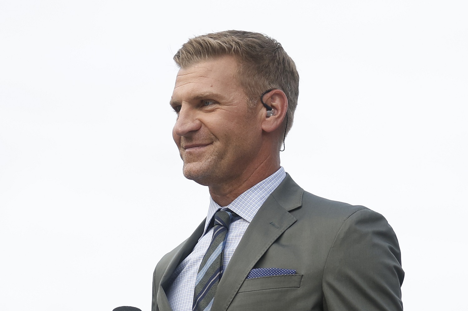 Fox Sports NASCAR broadcaster Clint Bowyer during pre-race ceremonies at the Cup Series All-Star Race at Texas Motor Speedway on May 22, 2022.