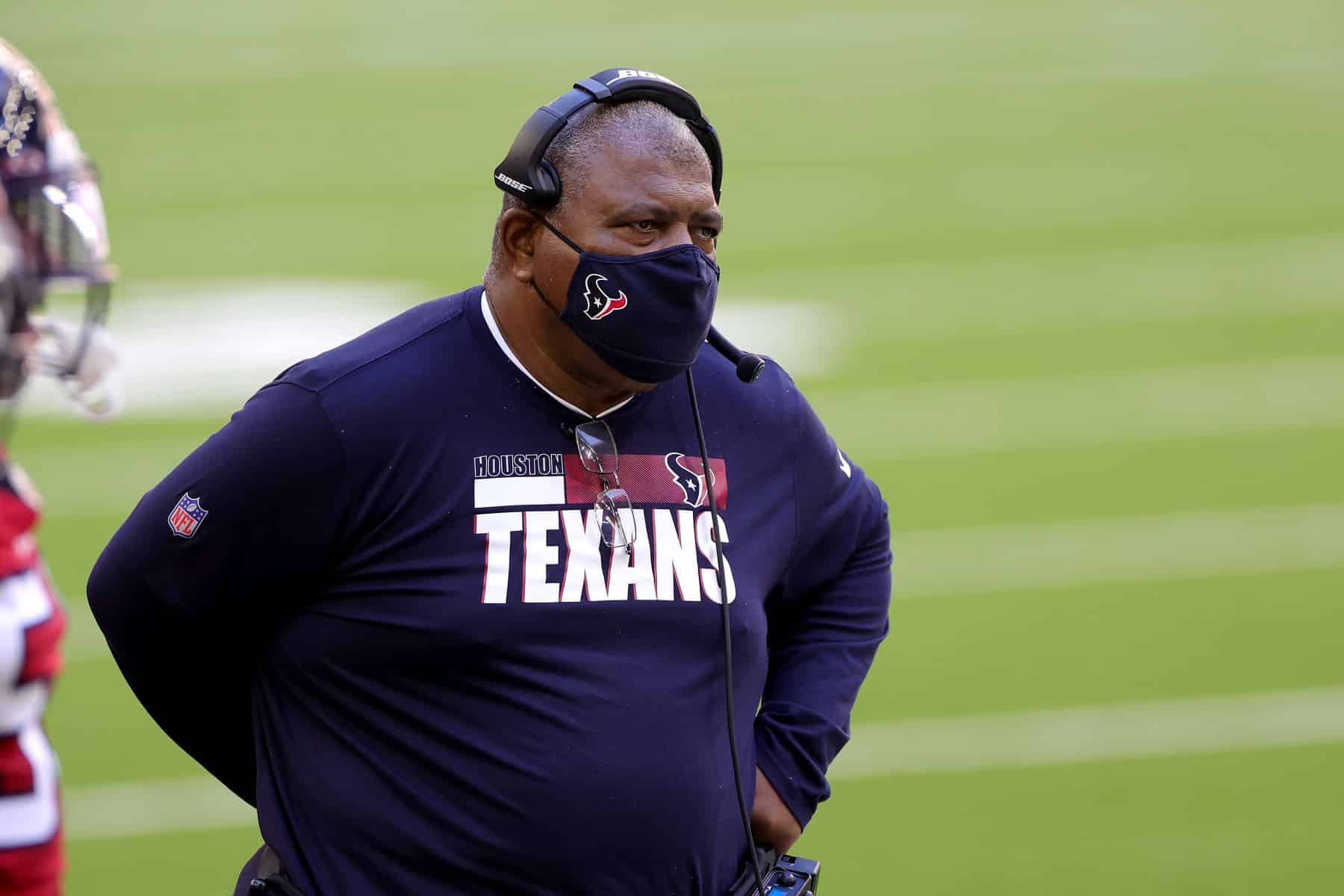 Former Kansas City Chiefs and current Houston Texans Head Coach Romeo Crennel during a game against the Indianapolis Colts