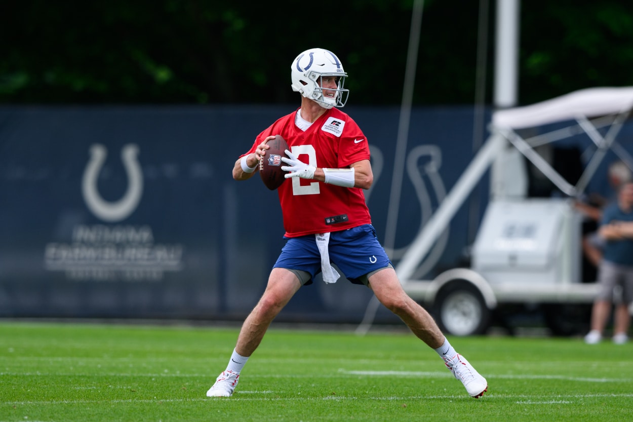 Matt Ryan during Indianapolis Colts OTAs in 2022.