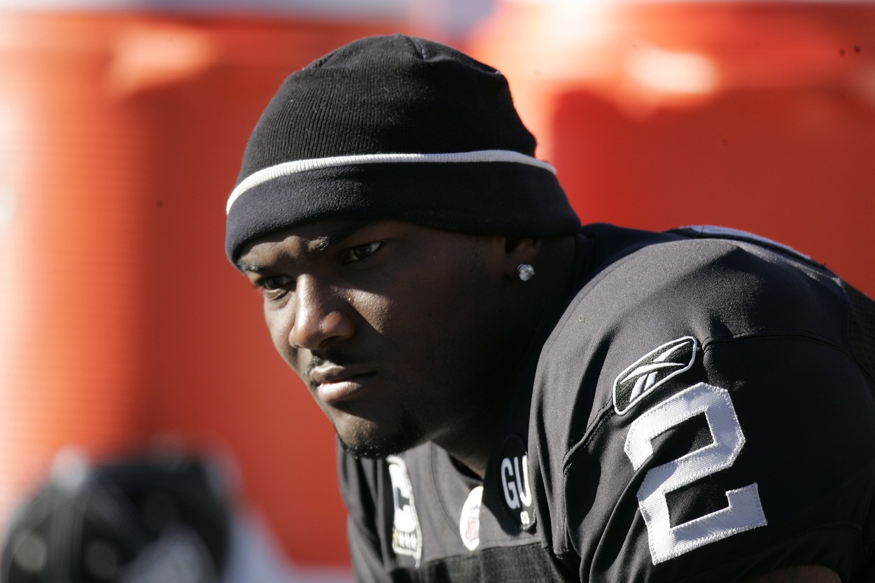 JaMarcus Russell during a Raiders-Dolphins matchup in 2008