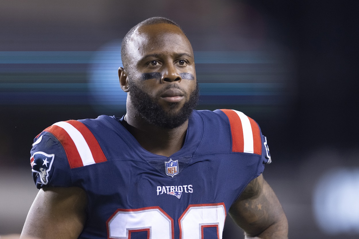 James White during a Patriots-Eagles preseason matchup in August 2021