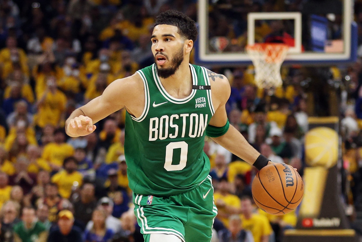 Boston Celtics star Jayson Tatum during Game 1 of the 2022 NBA Finals.