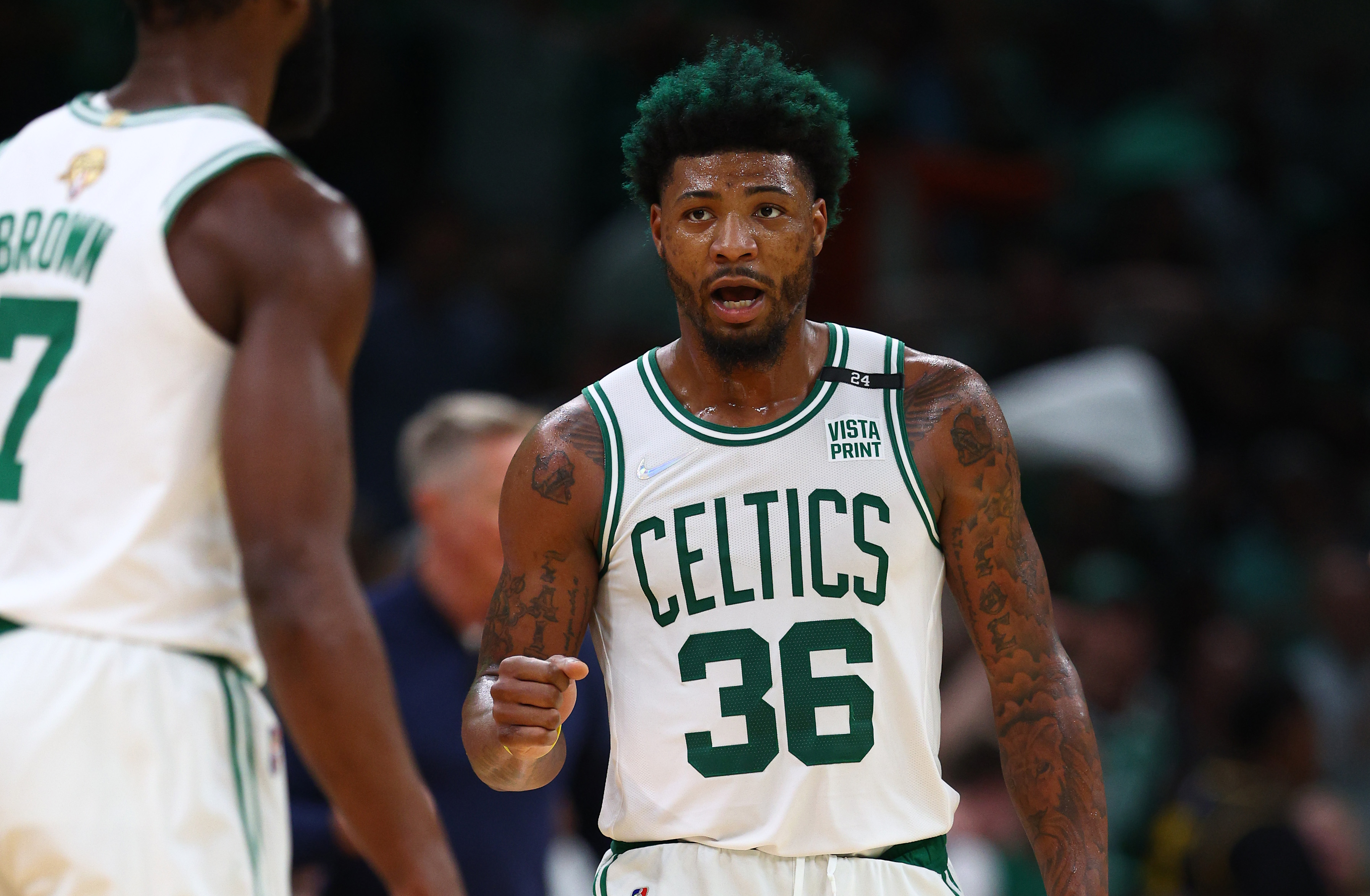 1. Marcus Smart's New Blue Hair Sparks Social Media Frenzy - wide 7