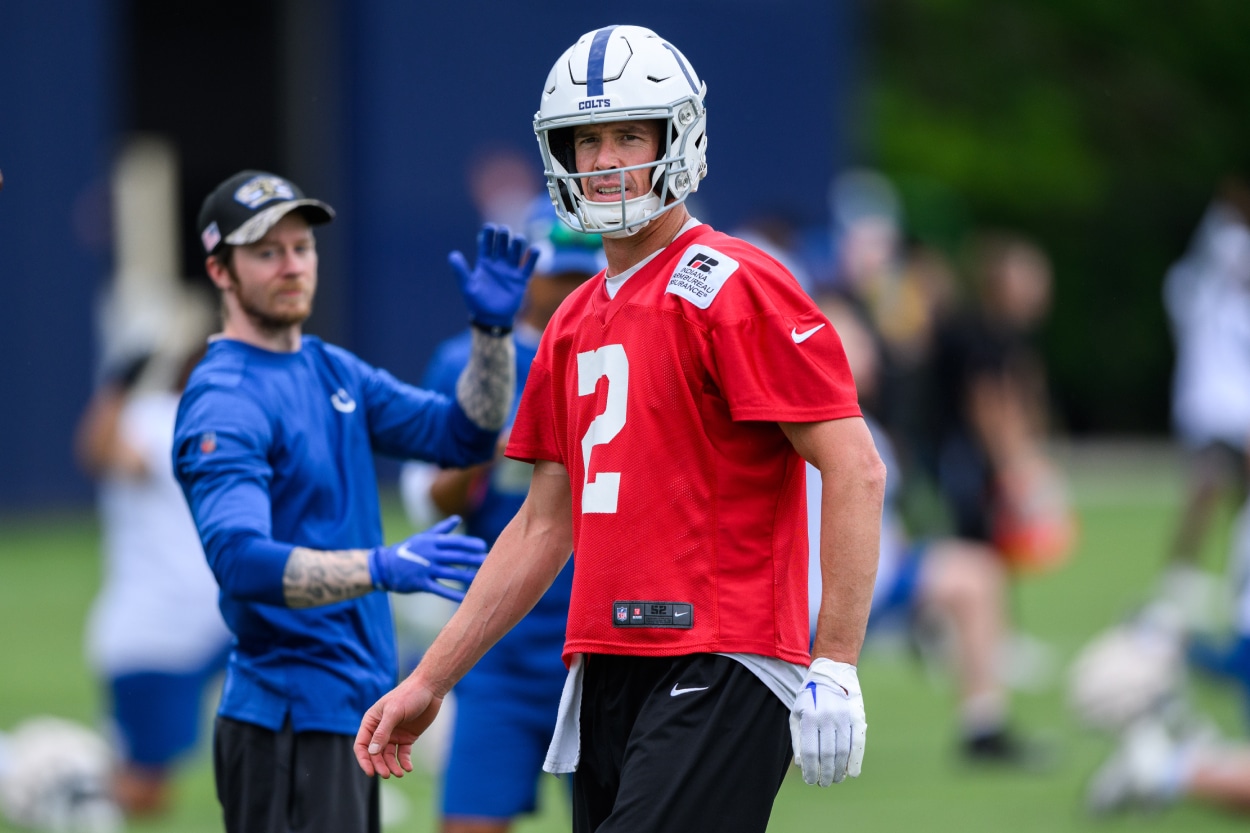 Indianapolis Colts quarterback Matt Ryan during OTAs in 2022.