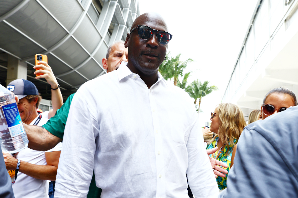 Michael Jordan attends the Grand Prix of Miami.