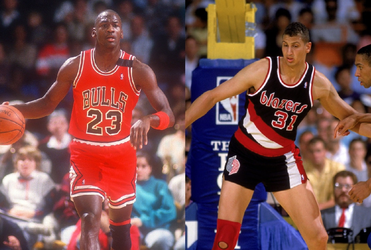 Michael Jordan and Sam Bowie