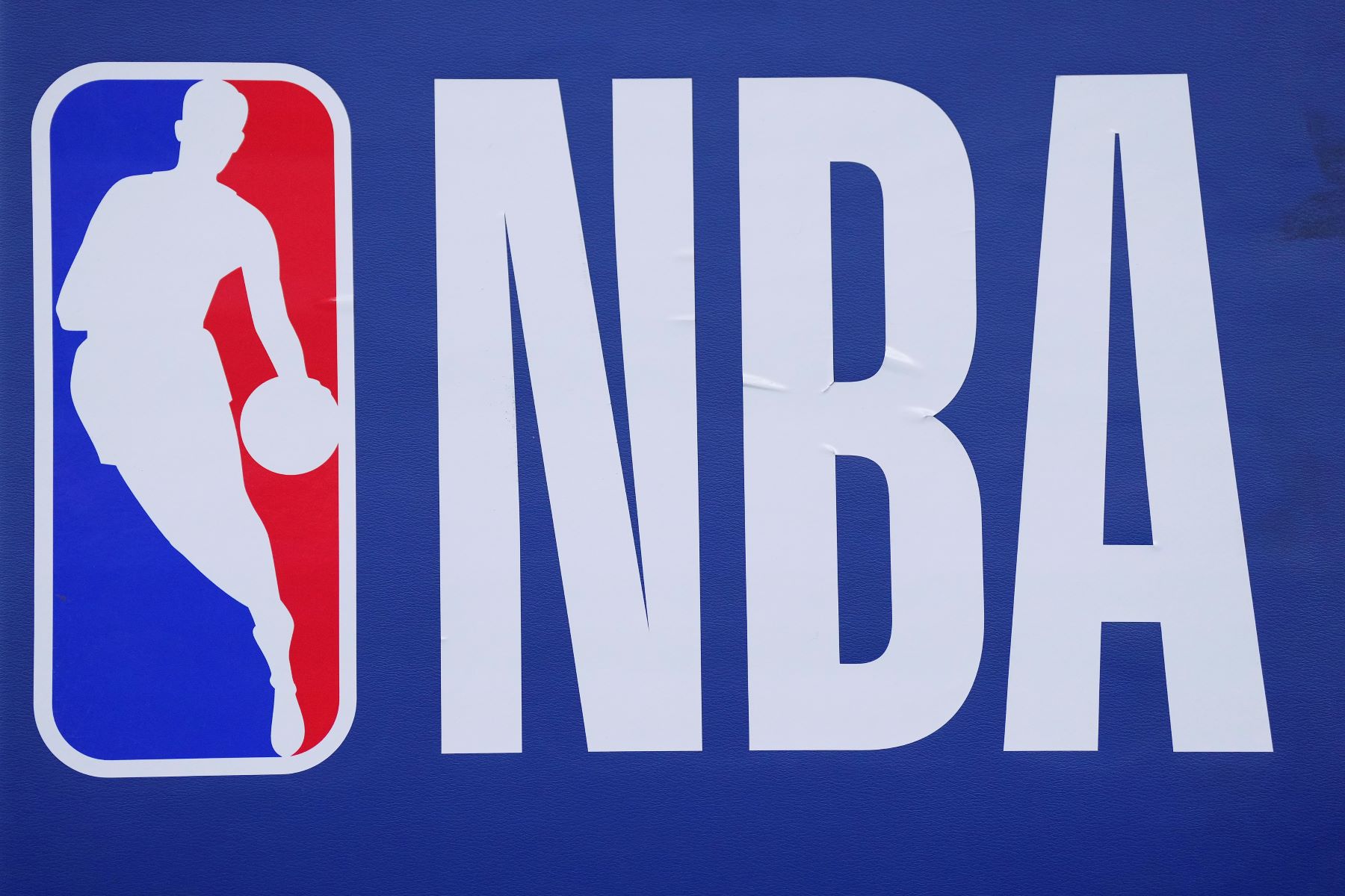 NBA logo seen during a 2022 NBA Playoffs game between the Miami Heat and Philadelphia 76ers