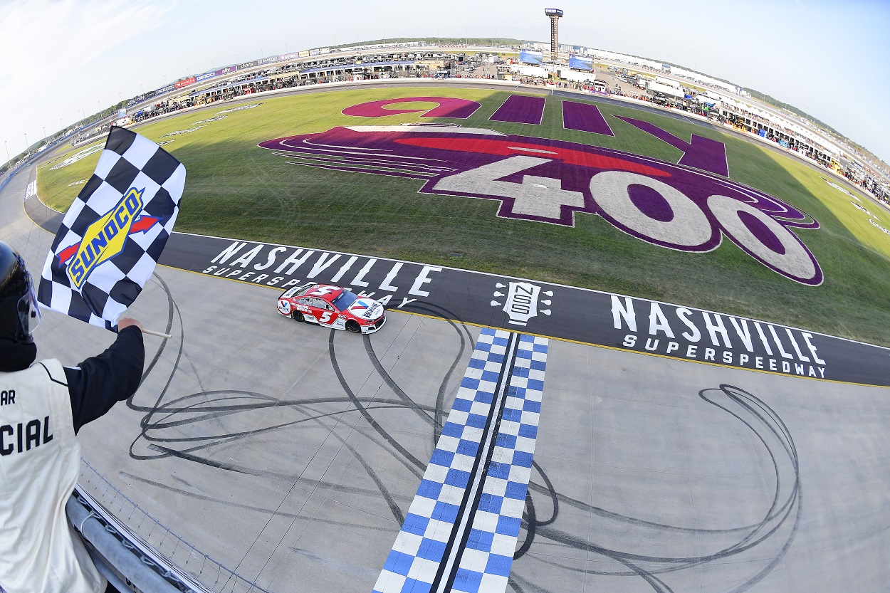 Kyle Larson wins the 2021 NASCAR Cup Series Ally 400 at Nashville Superspeedway