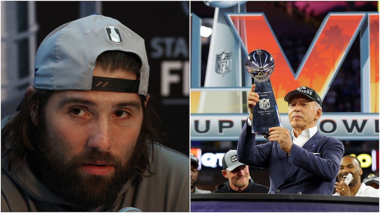 Tampa Bay Lightning forward Patrick Maroon and Colorado Avalanche owner Stan Kroenke.