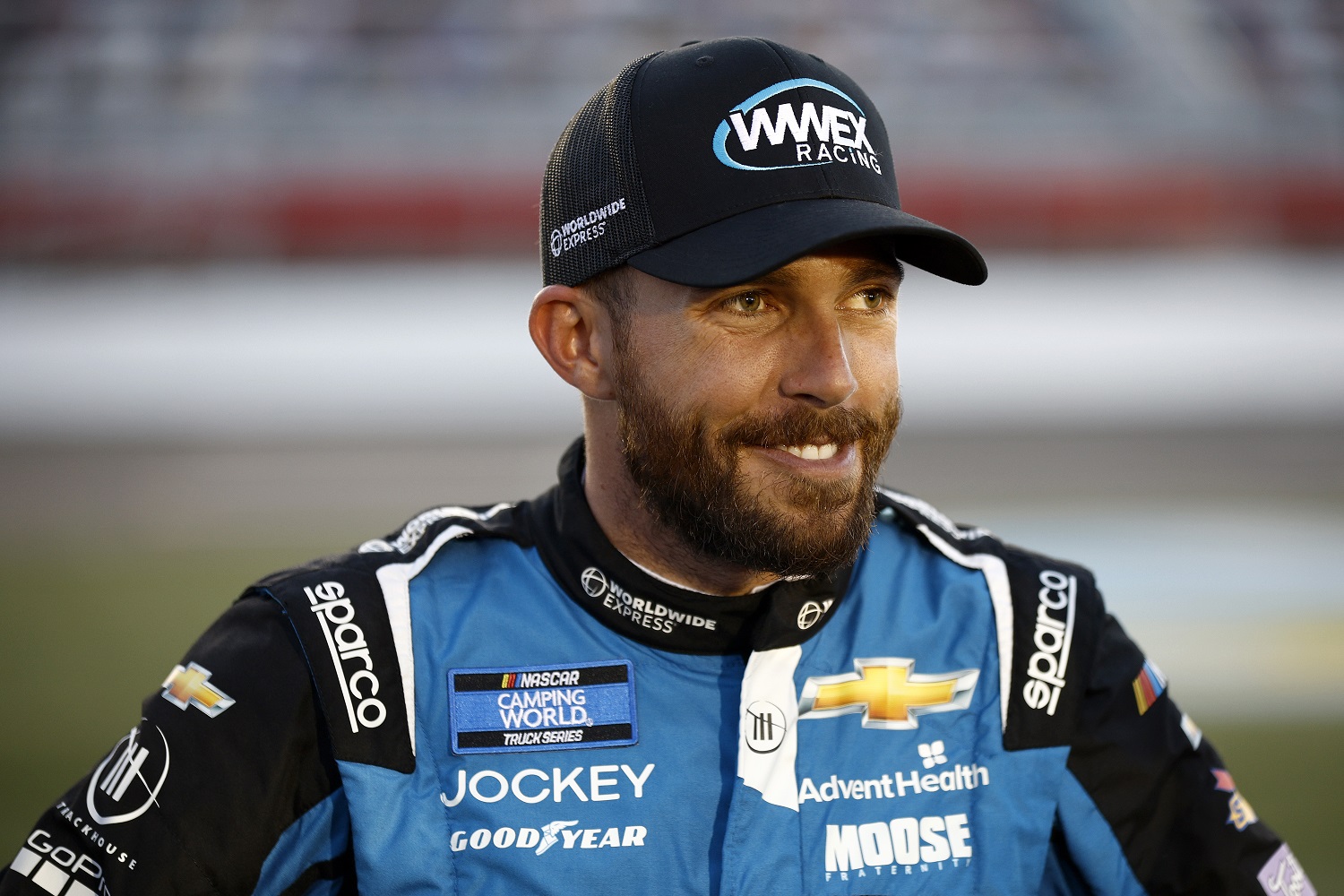 Ross Chastain waits on the grid prior to the NASCAR Camping World Truck Series race at Charlotte Motor Speedway on May 27, 2022. | Jared C. Tilton/Getty Images