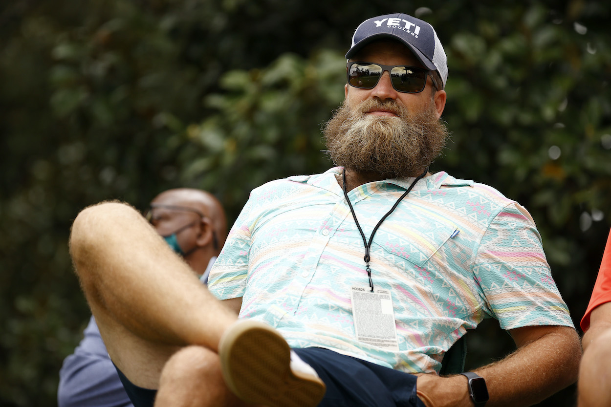 Retiring NFL quarterback Ryan Fitzpatrick at the Masters in 2021. The former QB might be heading to Amazon's 'Thursday Night Football'