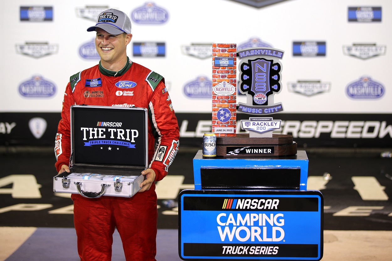Ryan Preece wins after winning the 2022 NASCAR Truck Series race in Nashville