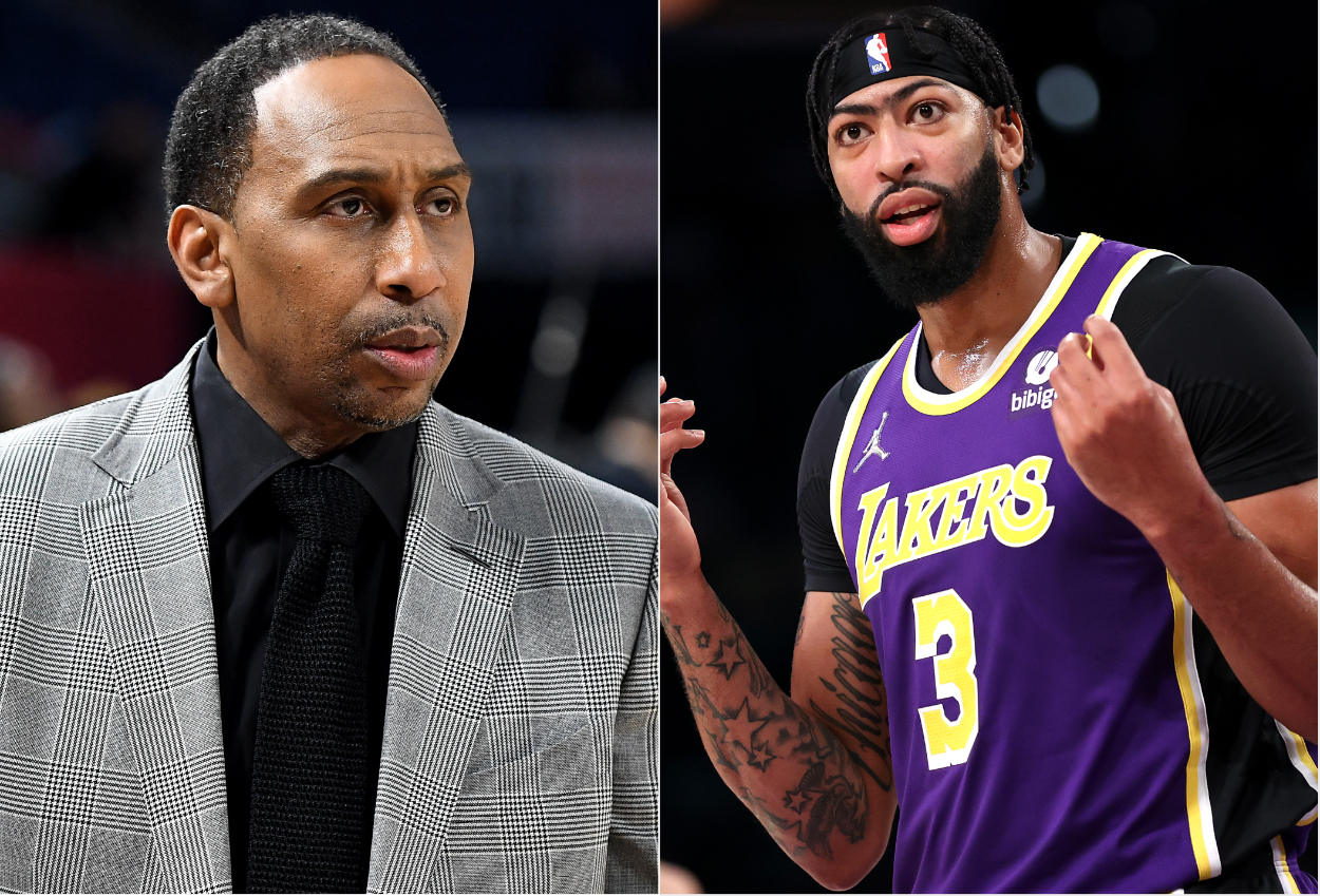 ESPN commentator Stephen A. Smith and Los Angeles Lakers star Anthony Davis.