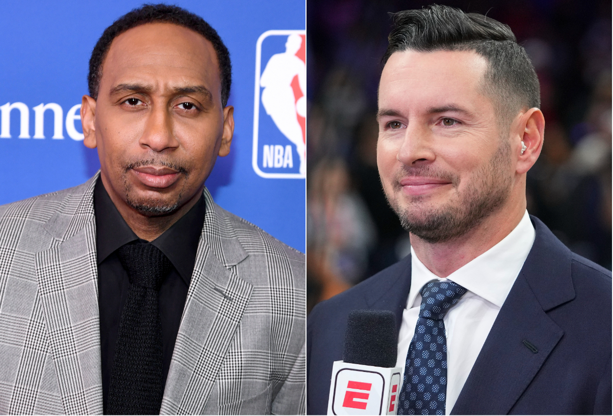 ESPN commentator Stephen A. Smith and former NBA player JJ Redick.