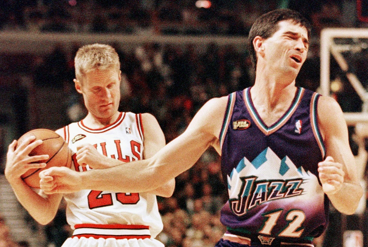 Steve Kerr and John Stockton during the 1998 NBA Finals