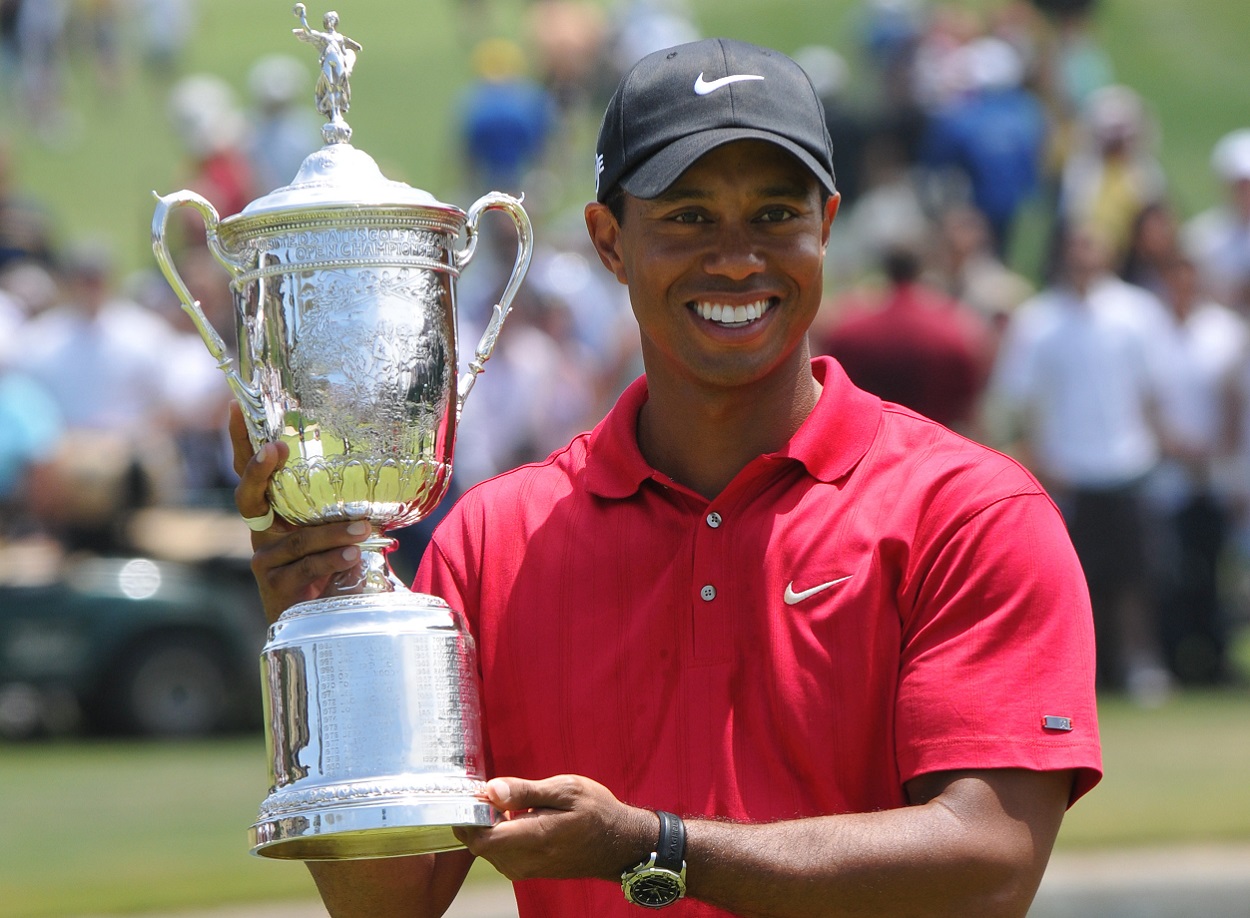 Tiger Woods after winning the 2008 U.S. Open at Torrey Pines