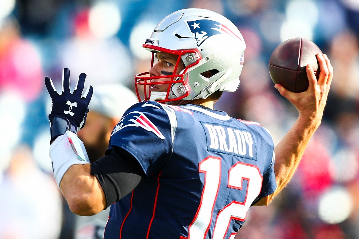 Tom Brady ahead of a Patriots-Dolphins matchup in December 2019