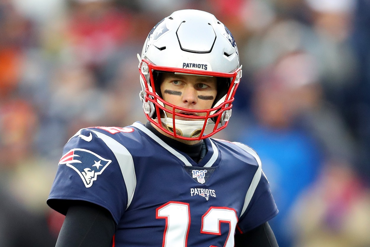 Tom Brady during a Patriots-Dolphins matchup in December 2019