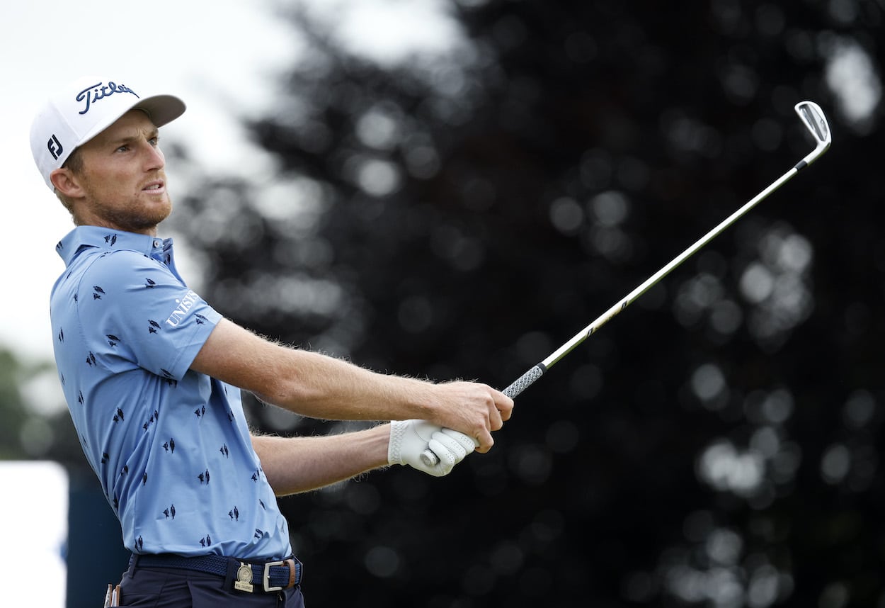 Will Zalatoris tees off during the final round of the U.S. Open.