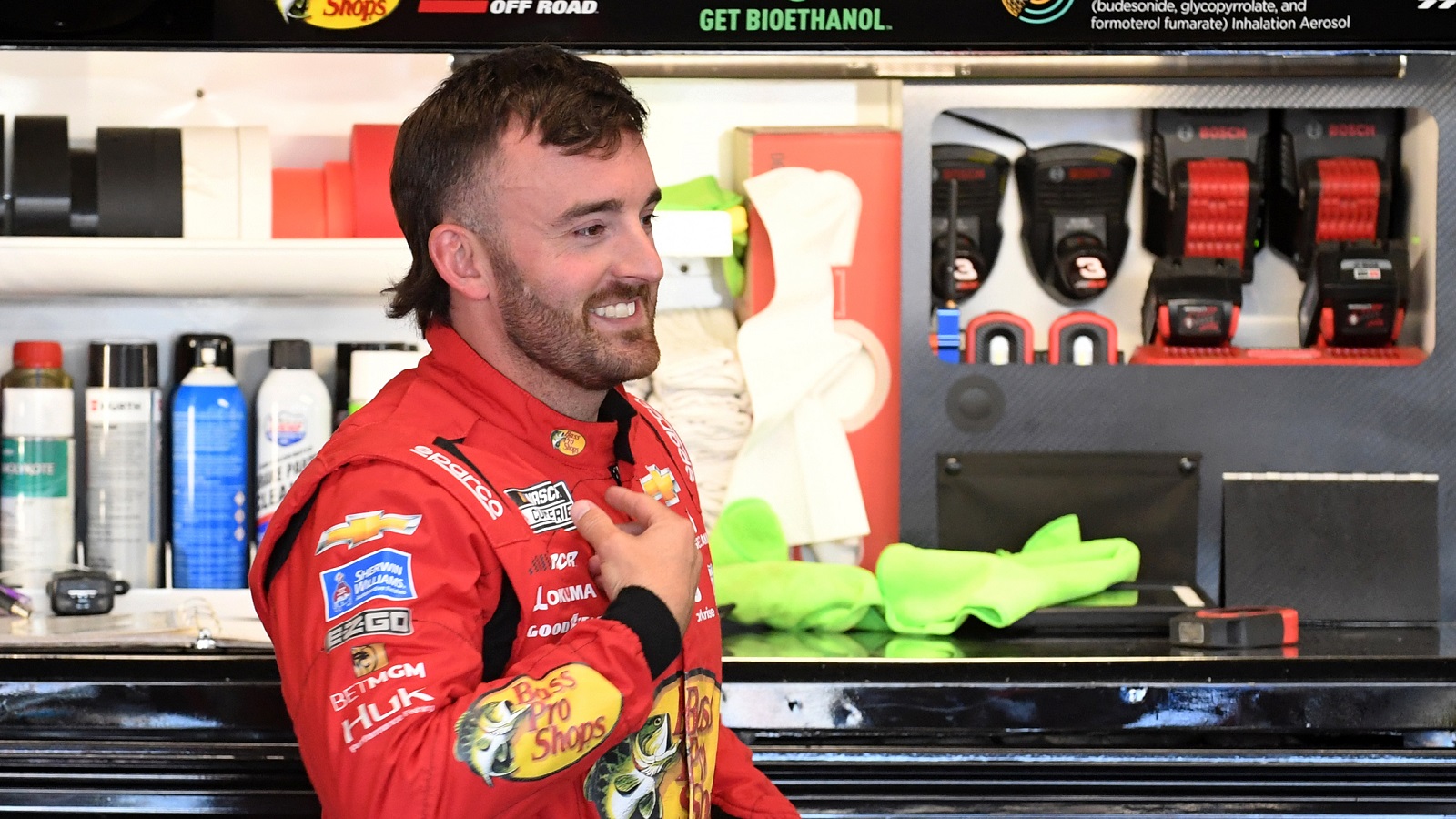 Austin Dillon looks on during practice for the NASCAR Cup Series Ally 400 on June 24, 2022, at Nashville Superspeedway.