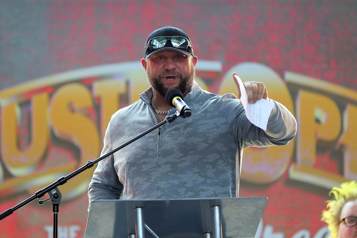 Former WWE superstar Bubba Ray Dudley speaks during the SiriusXM’s Busted Open Broadcasts Live Special ‘WrestleMania Party.'