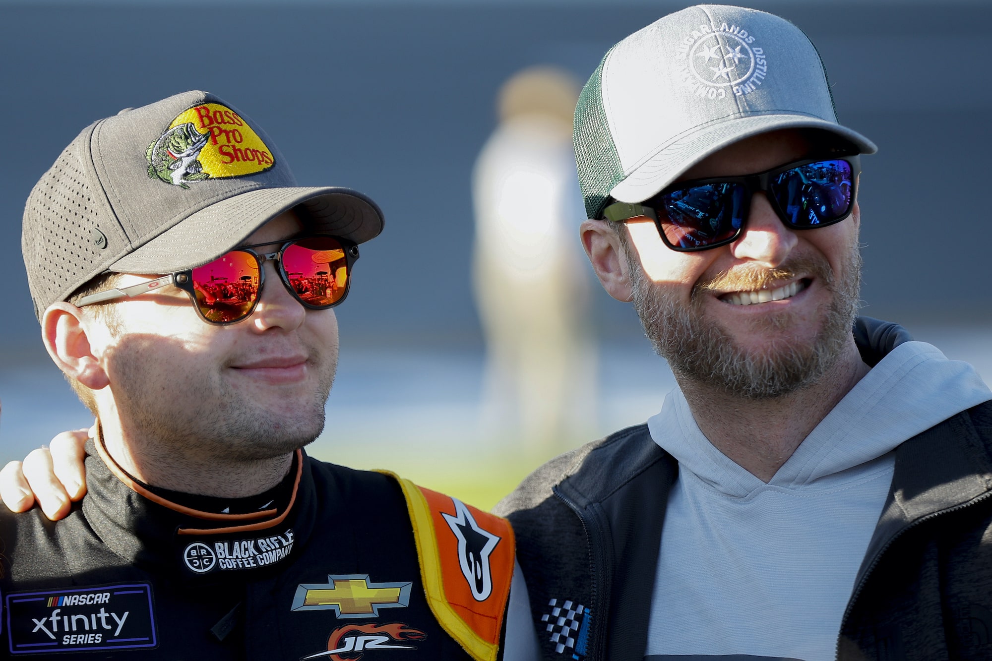 Dale Earnhardt Jr. and Noah Gragson pose for photo